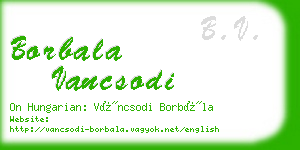 borbala vancsodi business card